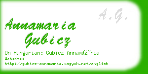 annamaria gubicz business card